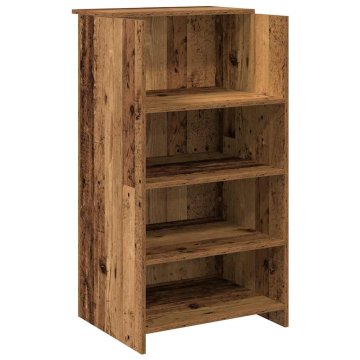 Vidaxl Sprejemna miza starinski les 55x50x103,5 cm inženirski les