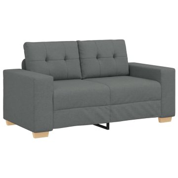 Vidaxl Dvosed temno siv 160x77x82 cm blago