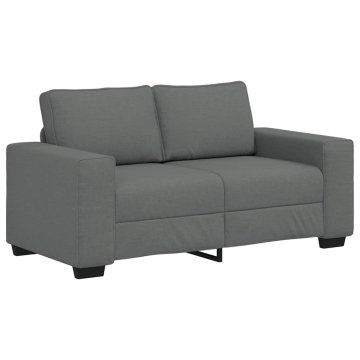 Vidaxl Dvosed temno siv 160x77x82 cm blago