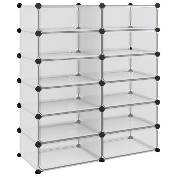 Vidaxl Stojalo za čevlje prozorno 94,5x36,5x106 cm PP