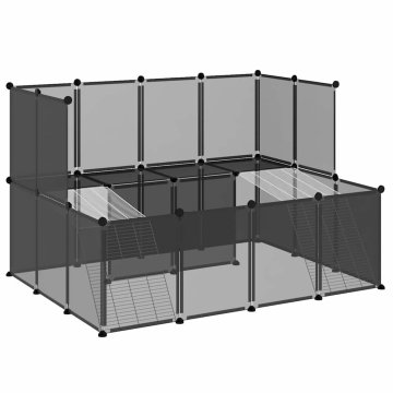 Vidaxl Ograda za male živali 143x107x93 cm PP in jeklo