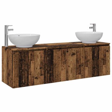 Vidaxl Komplet omaric za kopalnico 3 kos Star les 161,5 x 44,5 x 80 cm