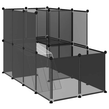 Vidaxl Ograda za male živali 144x74x46,5 cm PP in jeklo