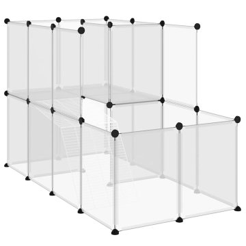 Vidaxl Ograda za male živali 144x74x46,5 cm PP in jeklo