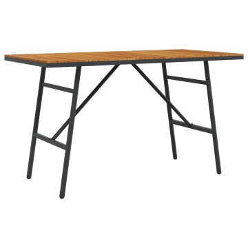 Vidaxl Jedilna miza Rjava 110 x 55 x 61,5 cm Masiven les akacije