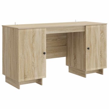 Vidaxl Miza Sonoma hrast Inženirski les 142,5 x 50 x 75 cm