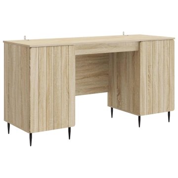 Vidaxl Miza Sonoma hrast 142,5 x 50 x 75 cm Inženirski les