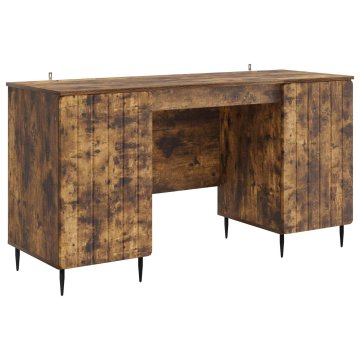 Vidaxl Miza Dimljen hrast 142,5 x 50 x 75 cm Inženirski les