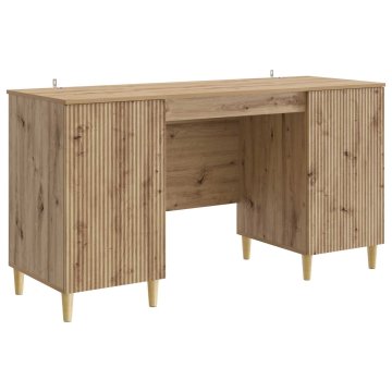Vidaxl Miza Artisan hrast Inženirski les 142,5 x 50 x 75 cm