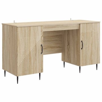 Vidaxl Miza Sonoma hrast 142,5 x 50 x 75 cm Inženirski les