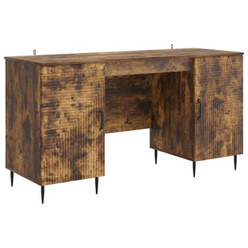 Vidaxl Miza Dimljen hrast 142,5 x 50 x 75 cm Inženirski les