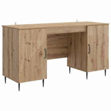 Vidaxl Miza Artisan hrast 142,5 x 50 x 75 cm Inženirski les