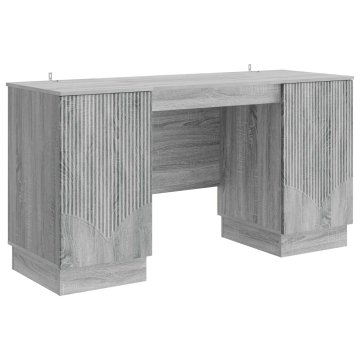 Vidaxl Miza Siva Sonoma 142,5 x 50 x 75 cm Inženirski les