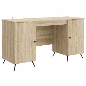 Vidaxl Miza Sonoma hrast 142,5 x 50 x 75 cm Inženirski les