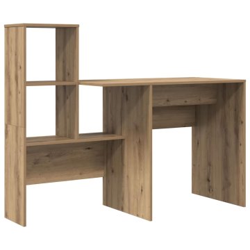 Vidaxl Miza Umetni hrast 131,5 x 50 x 106,5 cm Inženirski les