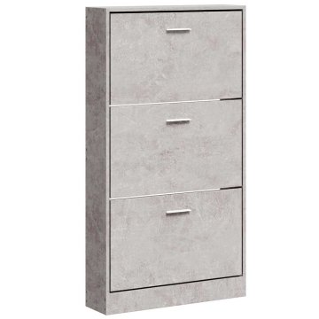 Vidaxl Omarica za čevlje betonsko siva 59x17x108 cm inženirski les