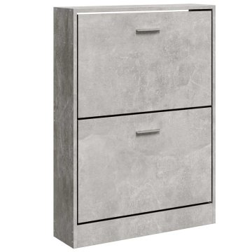 Vidaxl Omarica za čevlje betonsko siva 59x17x81 cm inženirski les
