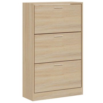 Vidaxl Omarica za čevlje sonoma hrast 63x24x103 cm inženirski les