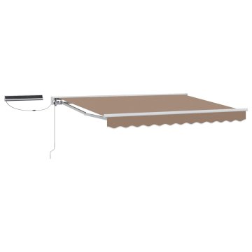 Vidaxl Solarna električna tenda 4 x 3,5 m Taupe 100% poliester