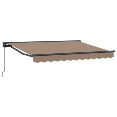 Vidaxl Ročna tenda 3 x 2,5 m Taupe 100% poliester