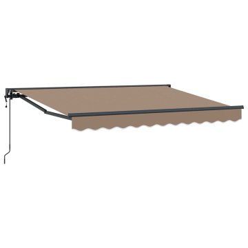 Vidaxl Električni senčnik 4 x 3 m Taupe 100% poliester