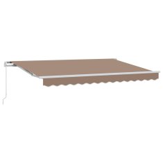 Vidaxl Ročna tenda 6 x 3 m Taupe 100% poliester