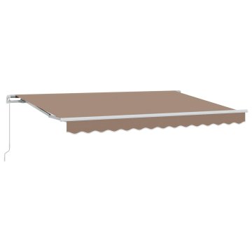 Vidaxl Ročna tenda 4 x 3,5 m Taupe 100% poliester
