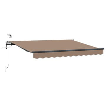 Vidaxl Električna tenda z LED-lučkami in senzorjem 3 x 2,5 m Taupe