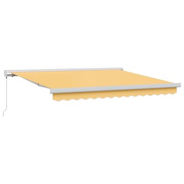 Vidaxl Ročna tenda 3,5 x 2,5 m Peščena 100% poliester