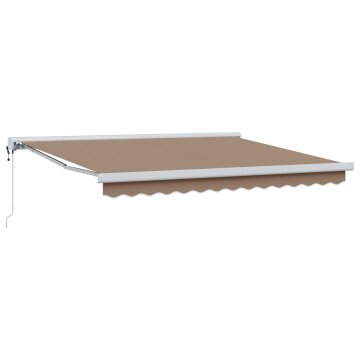 Vidaxl Električni senčnik 4 x 3 m Taupe 100% poliester