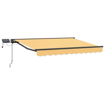 Vidaxl Ročna tenda s solarnimi LED lučkami 3 x 2,5 m Peščena