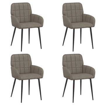 Vidaxl Jedilni stoli 4 kos Umetno usnje Siva 56.5 x 50 x 85 cm