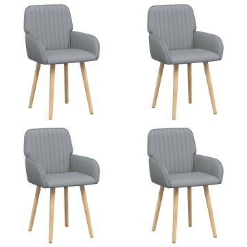 Vidaxl Jedilni stoli 4 kos Blago Svetlo siva 56,5 x 50 x 87,5 cm