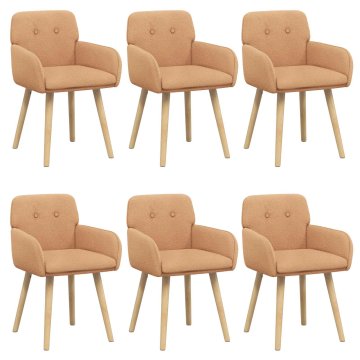 Vidaxl Jedilni stoli 6 kos Bouclé Bež 59 x 56,5 x 85 cm