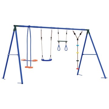 Vidaxl Zunanji swing komplet večbarvno Jeklo in PE