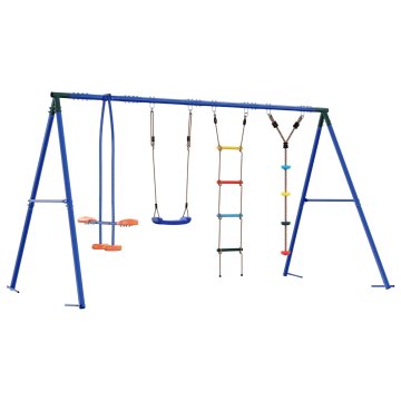 Vidaxl Zunanji swing komplet večbarvno Jeklo in PE