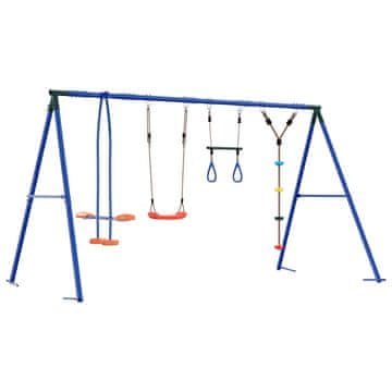 Vidaxl Zunanji swing komplet večbarvno Jeklo in PE