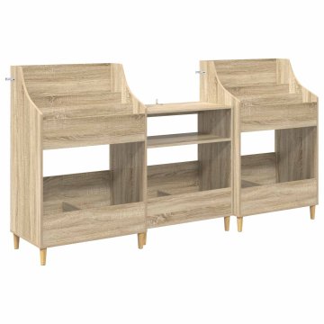 Vidaxl Set medijskih polic 3 kos Sonoma hrast 212 x 46 x 112 cm
