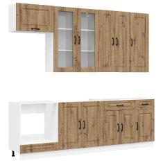 Vidaxl Kuhinjska enota KALMAR 8 kos Artisan hrast Inženirski les