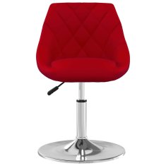 Vidaxl Vrtljivi jedilni stoli 2 kosa vinsko rdeč žamet