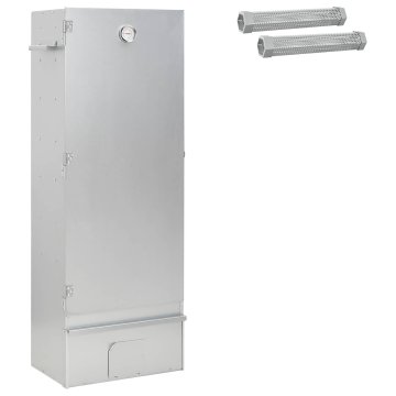 Vidaxl Dimnik pečica 3 kos 44,5 x 29 x 110 cm Pocinkano jeklo Srebrna