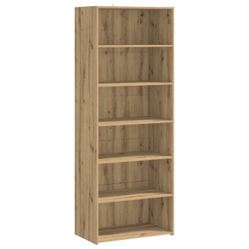 Vidaxl Strani šal Artisan hrast 70 x 41 x 185 cm Inženirski les