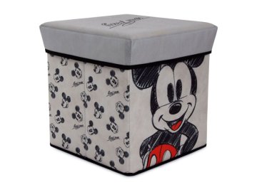 Arditex Zložljiva shranjevalna škatla in tabureta Mickey Mouse 30 x 30 x 30 cm, WD16710
