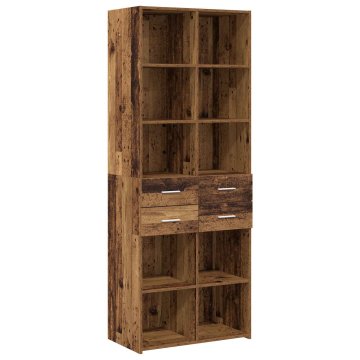 Vidaxl Knjižna omara Star les 30 x 42.4 x 185.2 cm Inženirski les