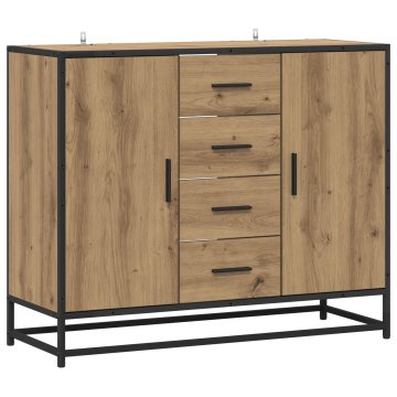 Vidaxl Strani šal Artisan hrast 92 x 35 x 76 cm Inženirski les