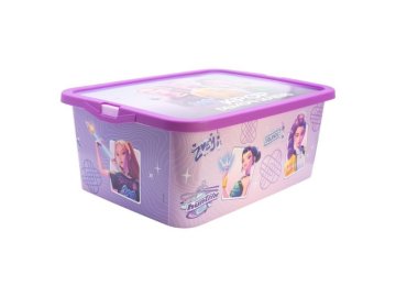 Stor Shranjevalna škatla s pokrovom na zaponke KPop Demon Hunters Violet Huntrix 13 l, 97880