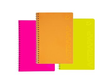 Astra Zvezek z spiralno vezavo Astrapap Fluo B5, 80 listov, kvadratni, 104021043