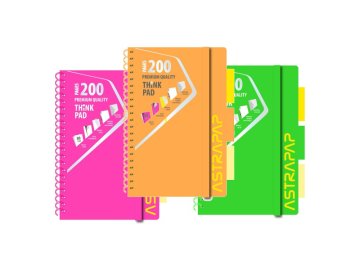 Astra Zvezek z spiralno vezavo Astrapap Neon Line B5, 100 listov, kvadratni, 107024002