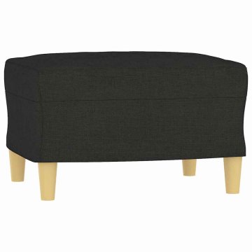 Vidaxl Stolček za noge črn 60x50x41 cm blago