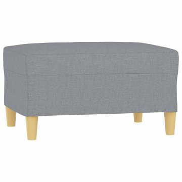 Vidaxl Stolček za noge svetlo siv 70x55x41 cm blago